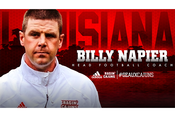 Louisiana Ragin' Cajuns announce Billy Napier as head football coach |  University of Louisiana at Lafayette