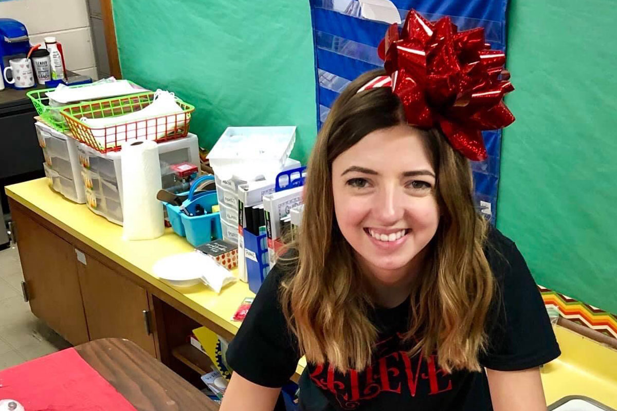 First grade teacher Lisa Richard graduated from the University of Louisiana at Lafayette and now teaches elementary school