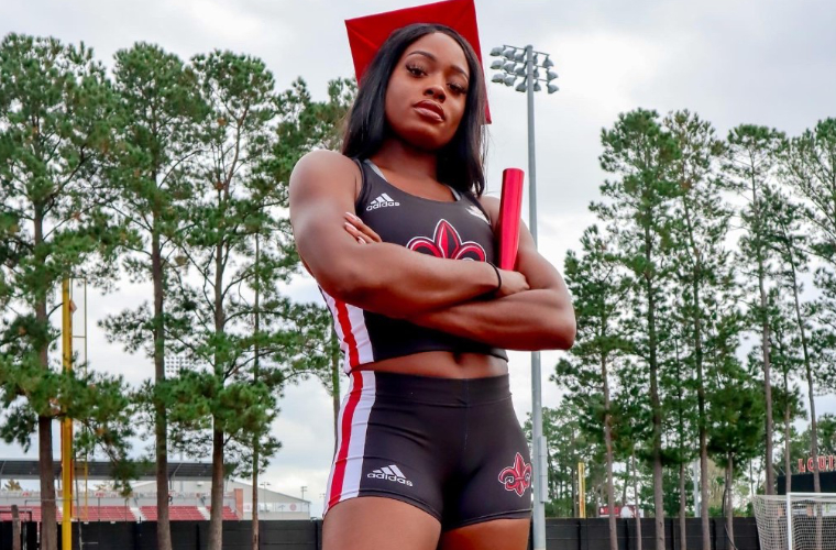 Erica Stewart is a student-athlete on the University of Louisiana at Lafayette track and field team.