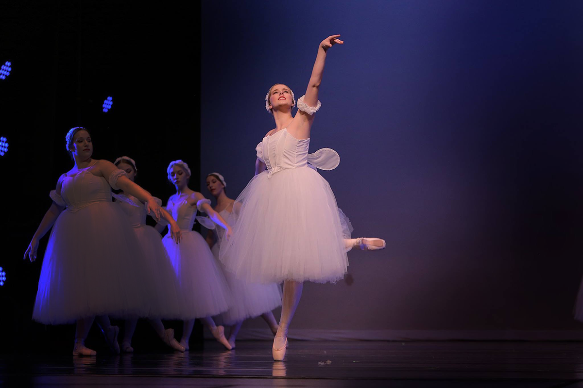 University of Louisiana at Lafayette dance program student Madison Graves in a ballet production
