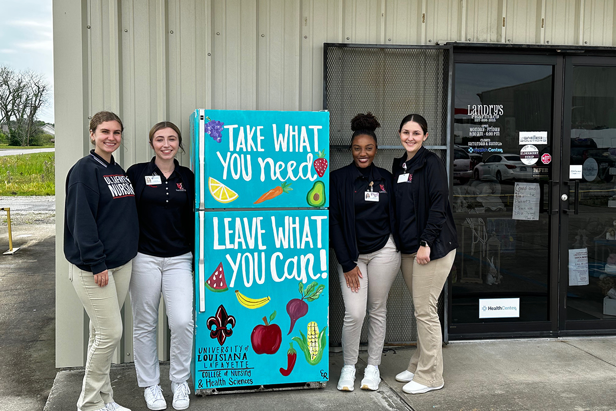 UL Lafayette nursing students serve up nutrition with community fridge