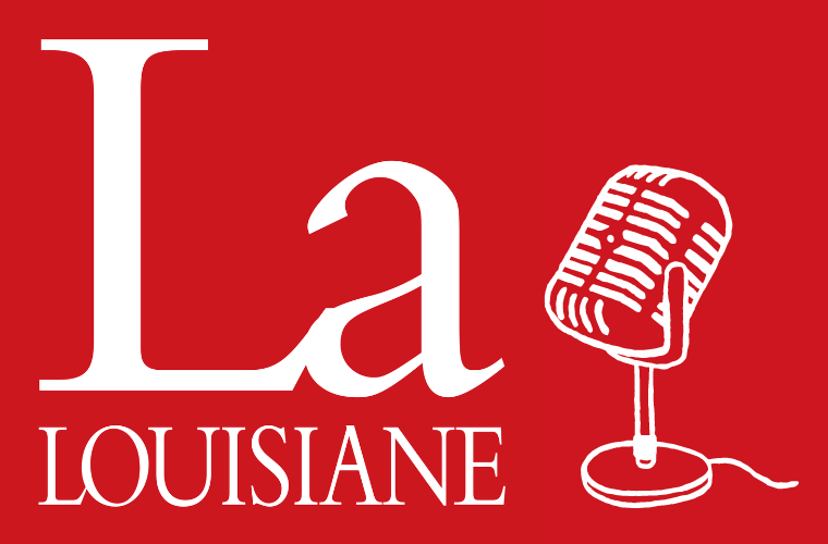 La Louisiane logo with microphone illustration