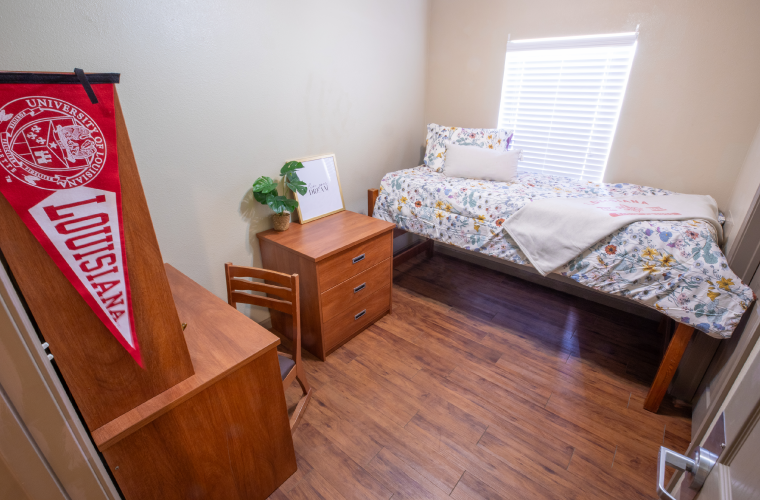 Legacy Park Apartment bedroom decorated
