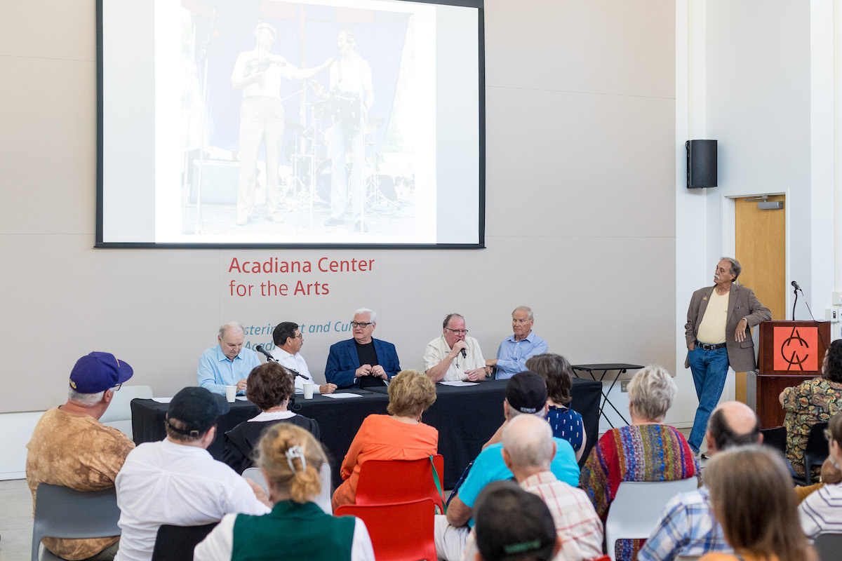 Original organizers of the Festivals Acadiens et Creole speak on a panel at a symposium celebrating its 50th anniversary.