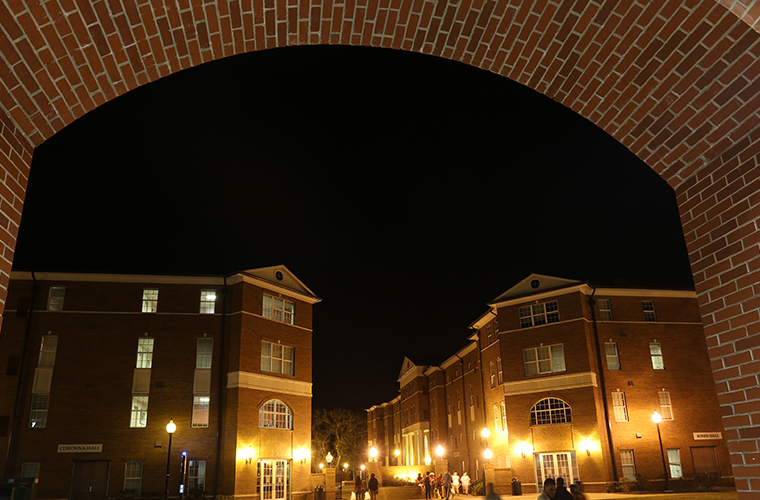 Campus at night