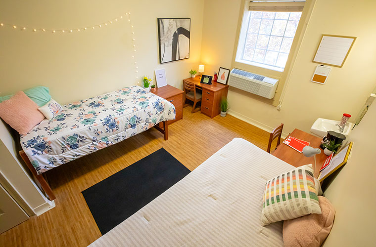 traditional dorm room