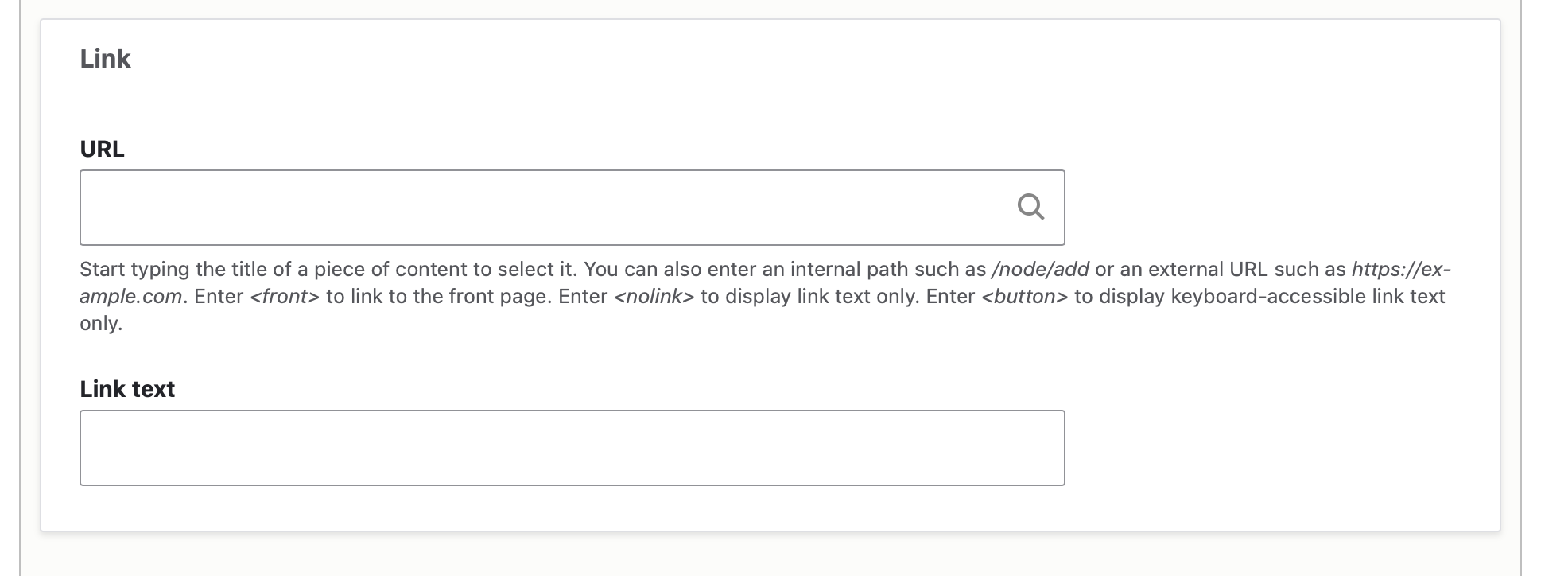 screenshot of backend: additional differentiator link