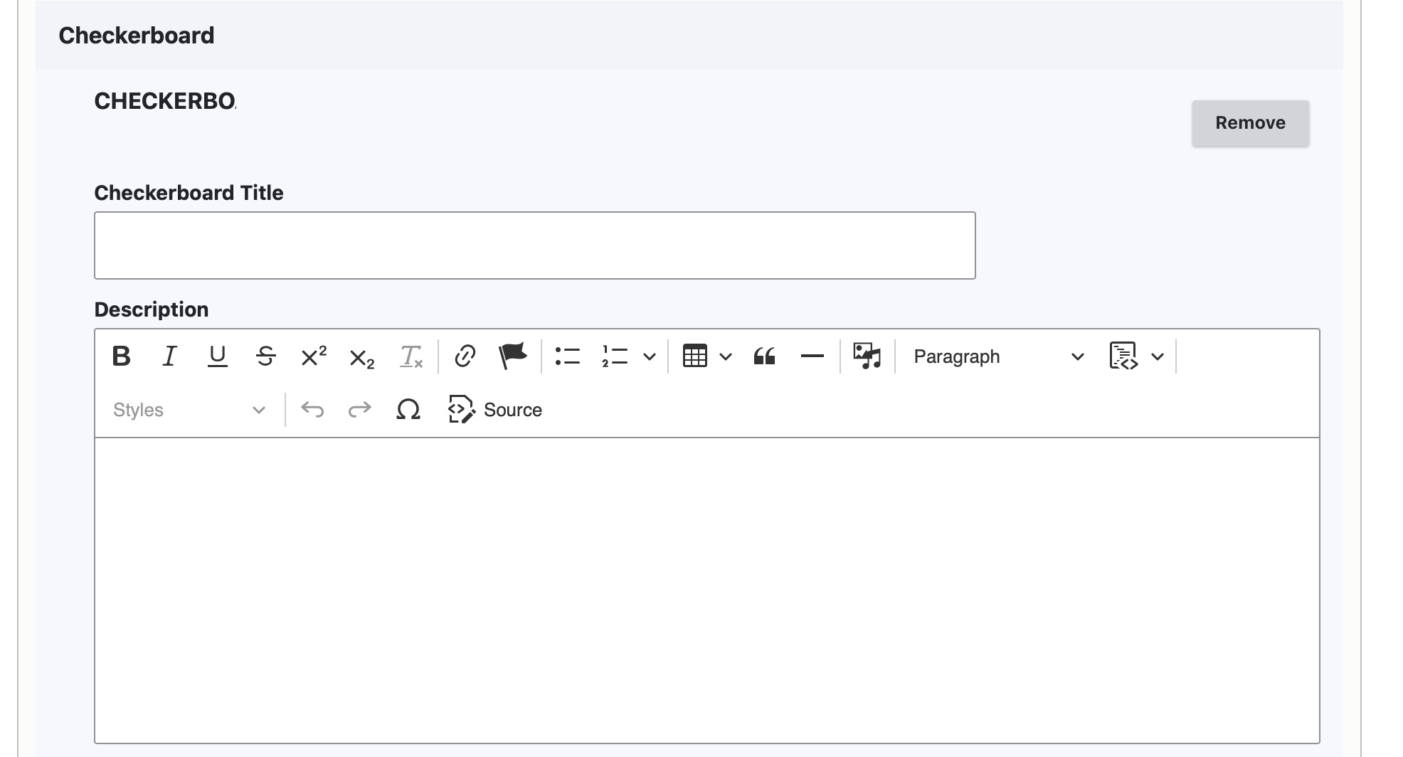 screenshot of backend: checkerboard intro