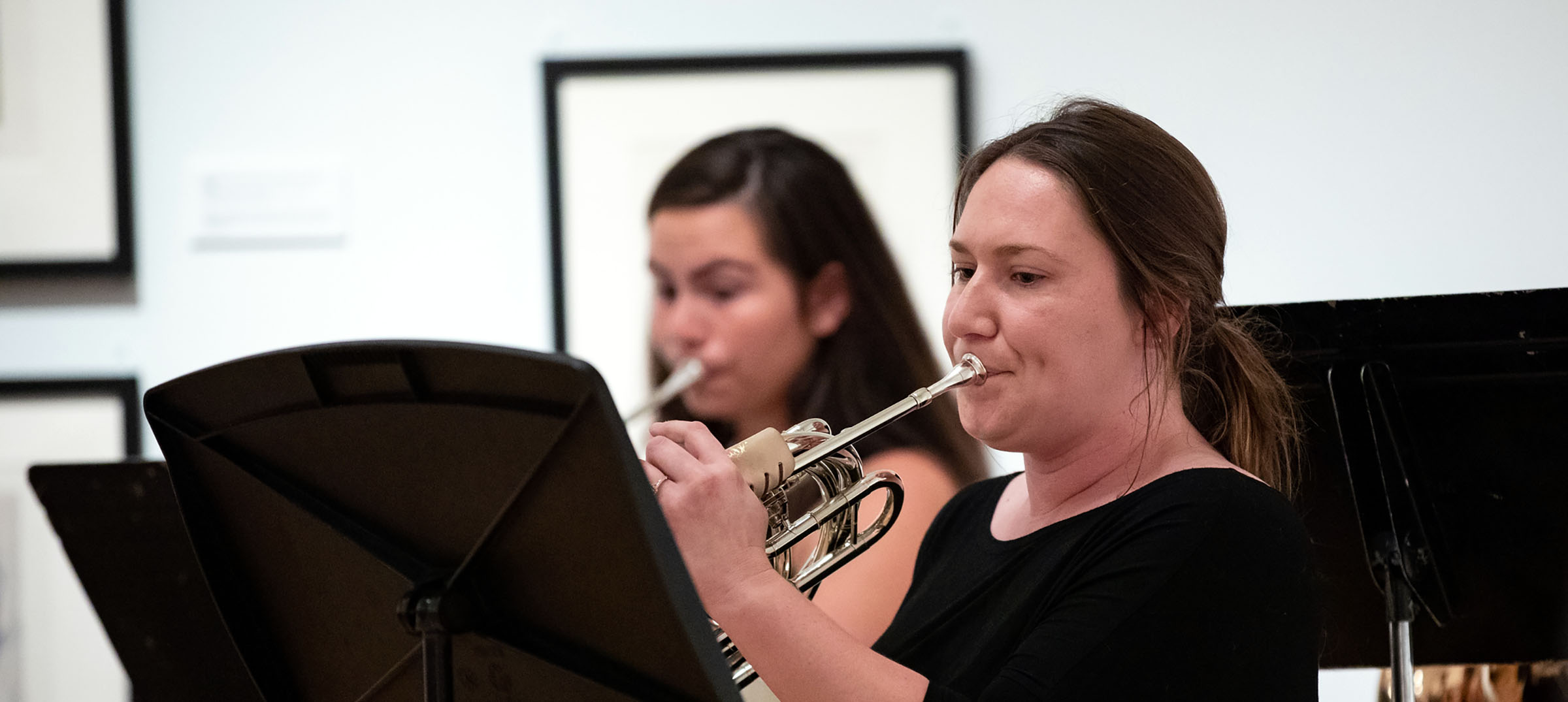 UL student plays trumpet