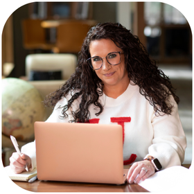 Sarah Beard works toward her bachelor's degree online as full time employee and mother.