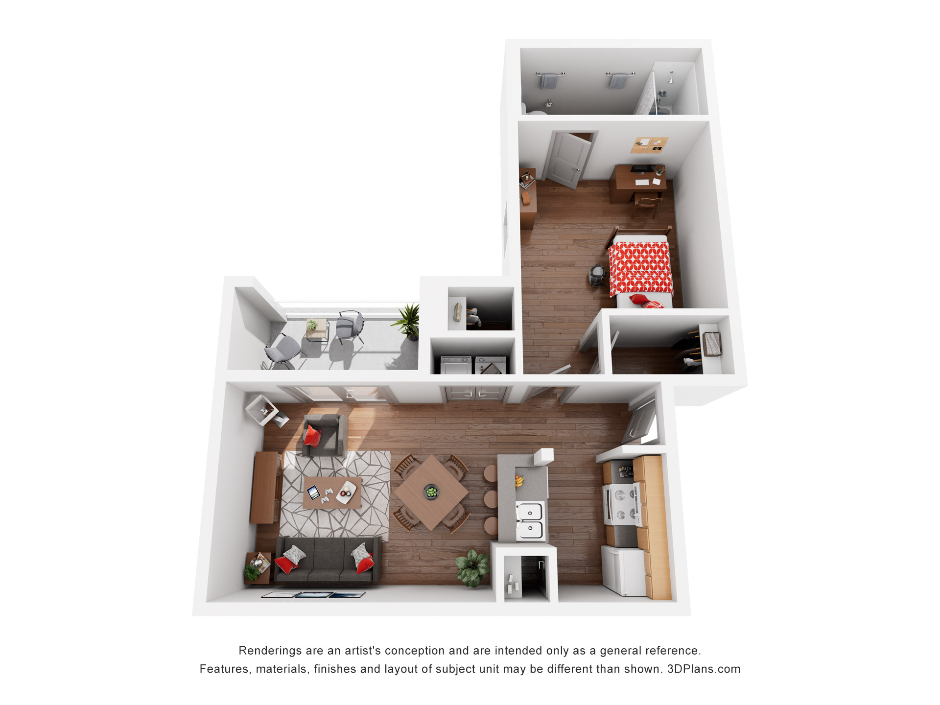Legacsy Park one bedroom floor plan