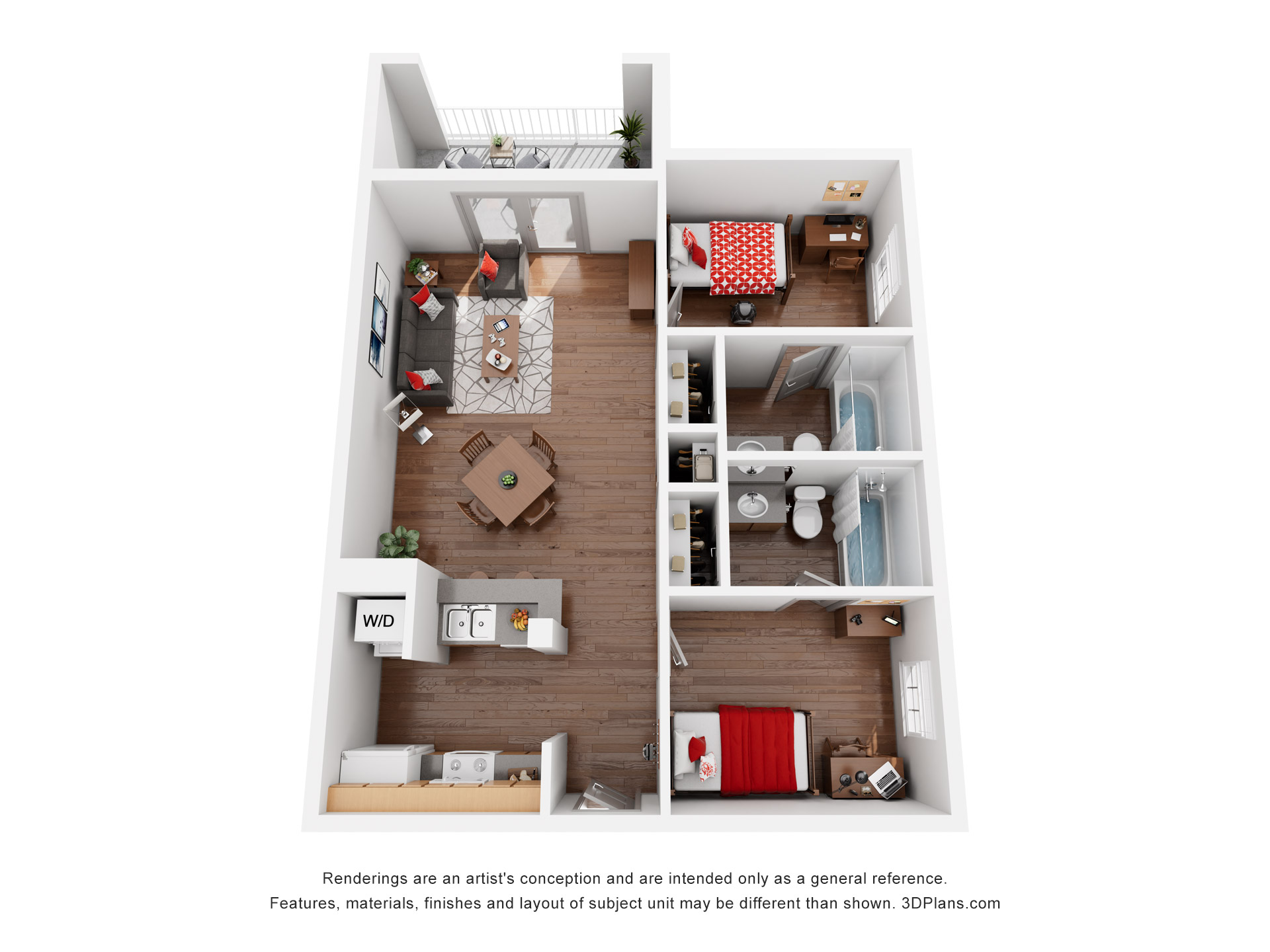Legacy Park two bedroom floor plan