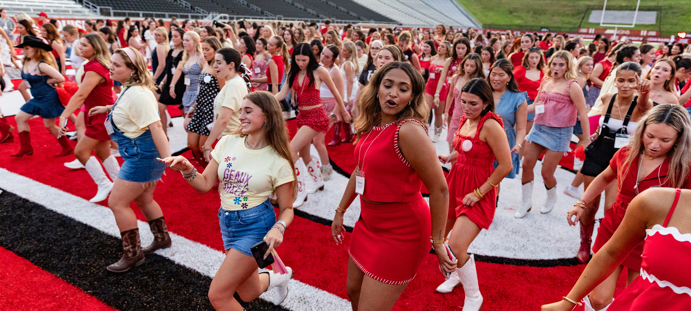 UL Lafayette students dancing during Ragin' Roar hosted by UPC.