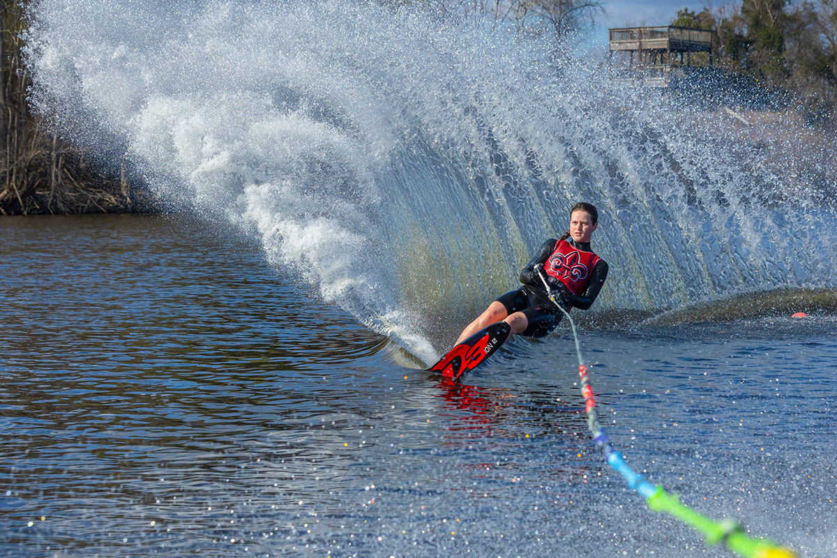 Kennedy Hansen, waterskiing. 