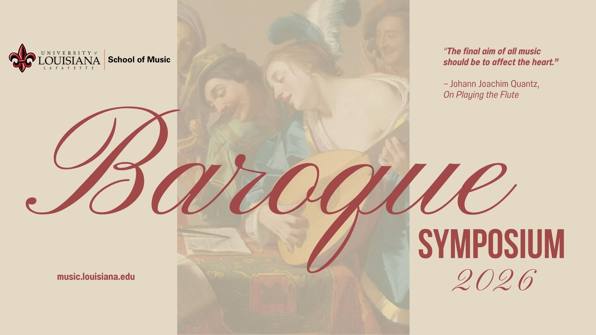 Baroque text with brown baclground