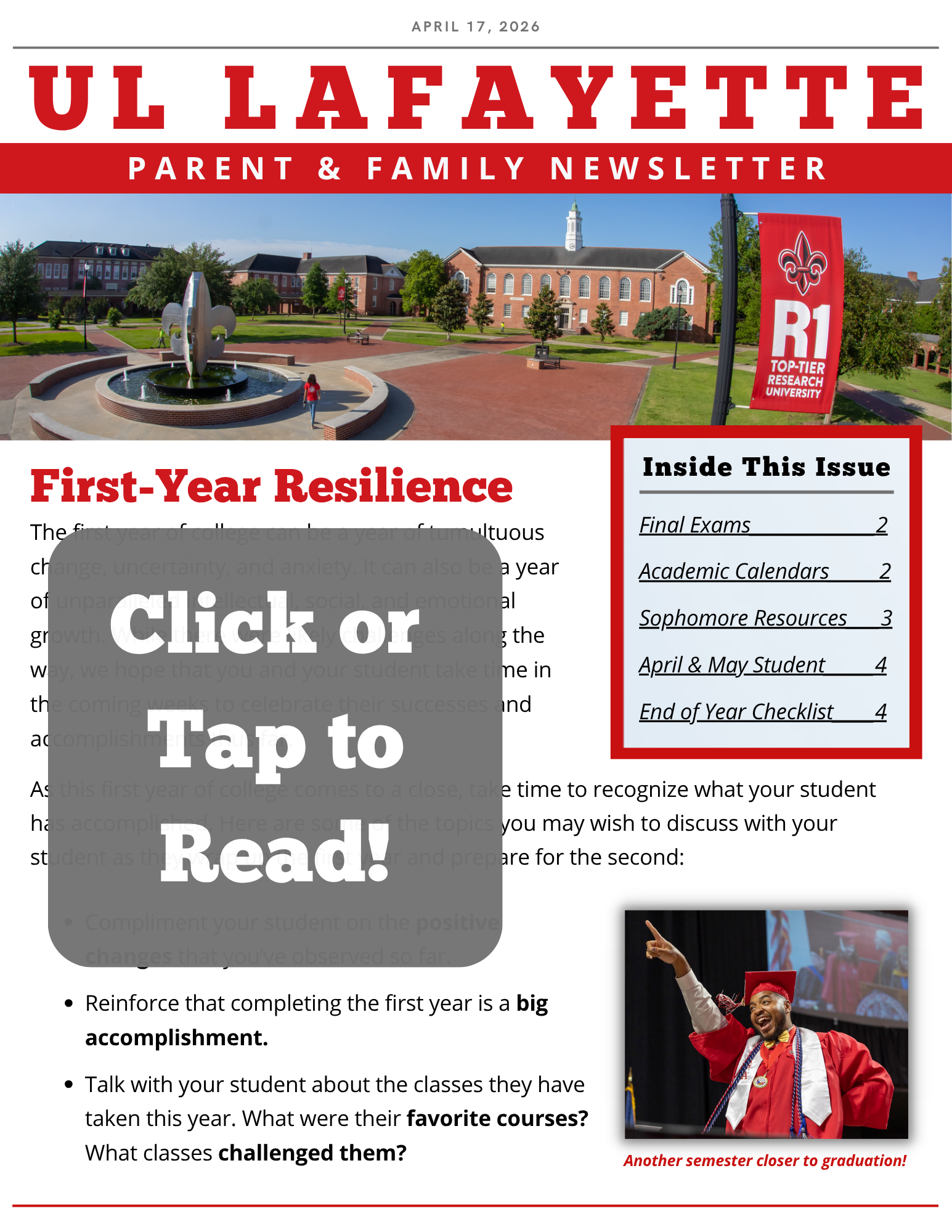April Parent and Family Newsletter 