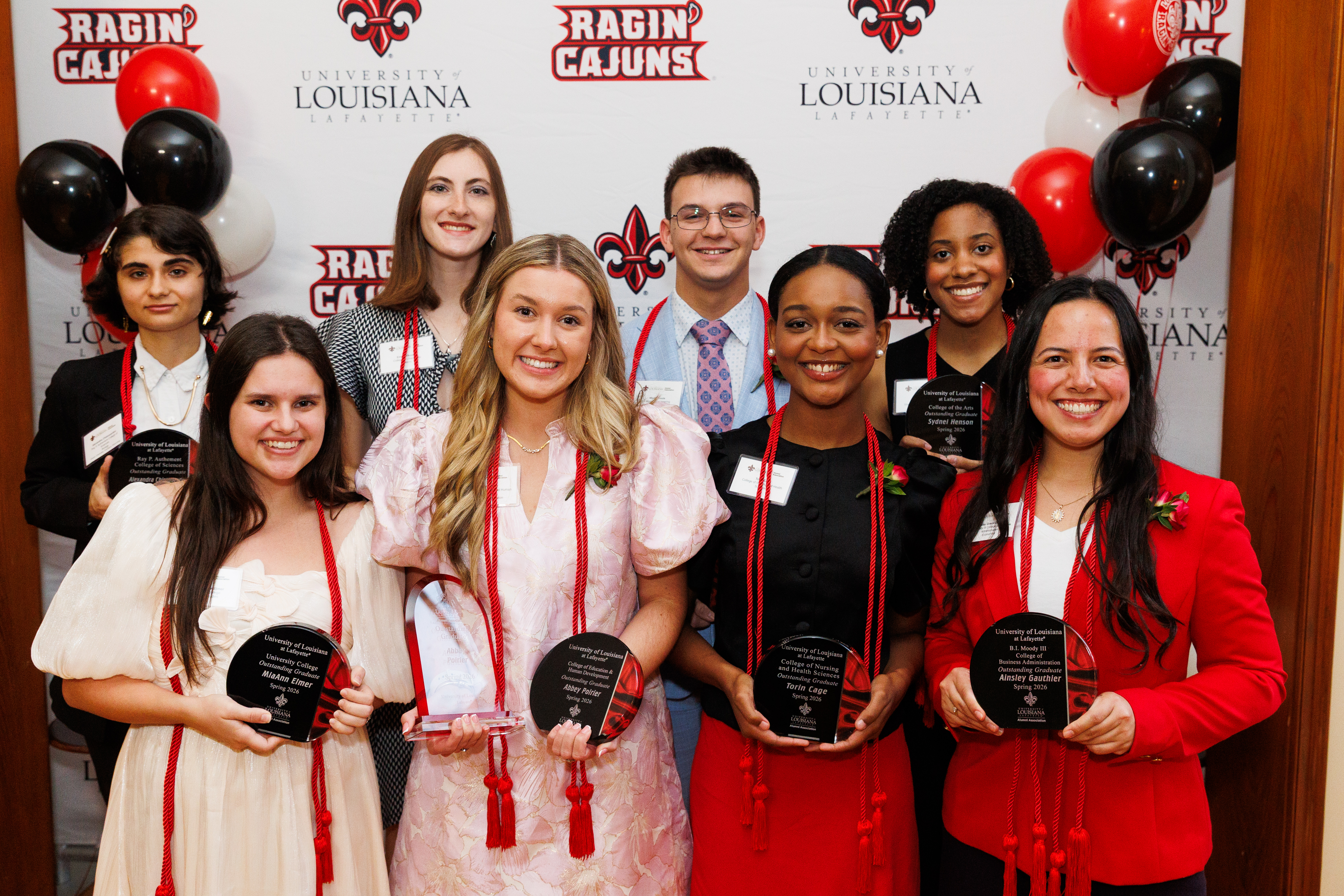Eight UL Lafayette students recognized as Spring 2026 Outstanding Graduates
