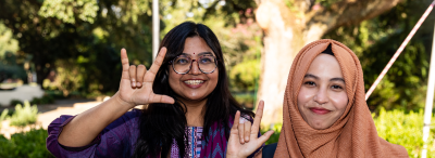 Two international students at UL Lafayette.