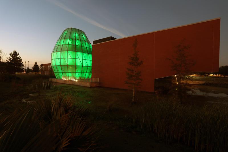 The LITE Center at night 