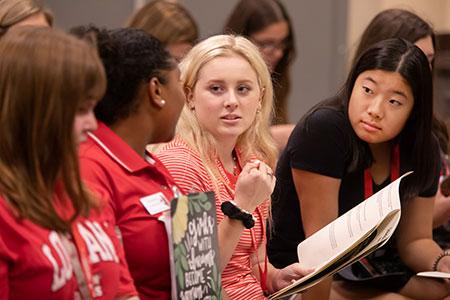 Students at a University of Louisiana at Lafayette Preview Day