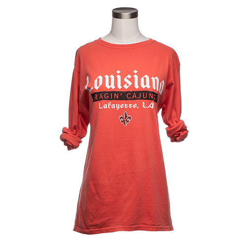 Image One Women's Louisiana-Lafayette Ragin' Cajuns Red Doodles T-Shirt