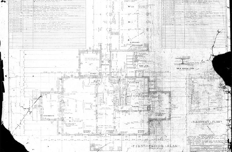 President's residence first floor floor plan