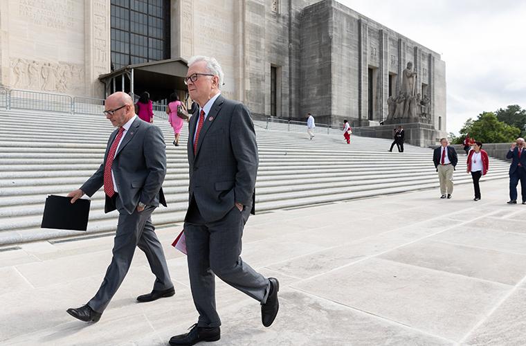 Dr. Savoie and Dr. Hebert at the Louisiana State Capitol