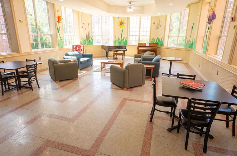 traditional dorm community room
