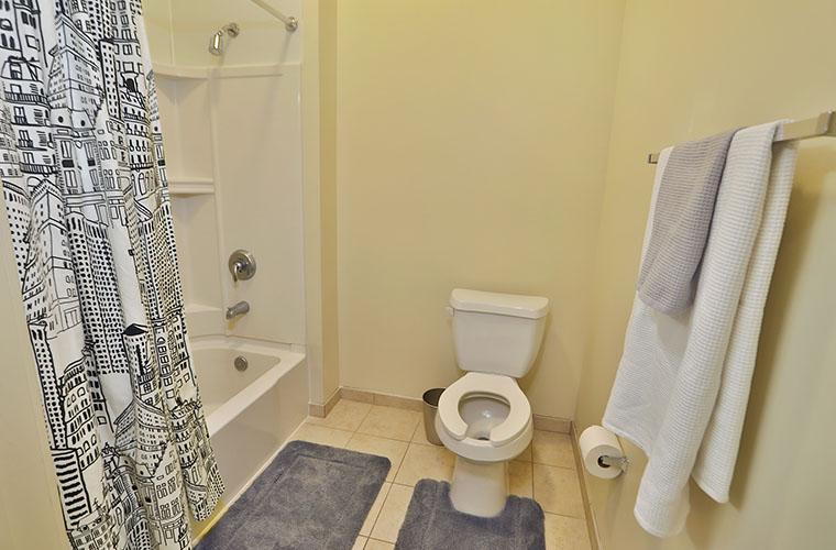 suite style dorm bathroom