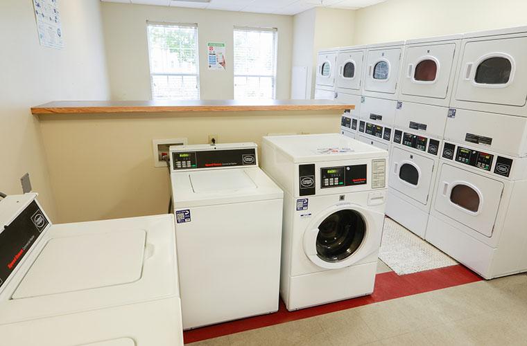 suite style dorm laundry room