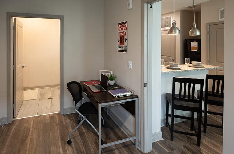 Heritage apartment desk area