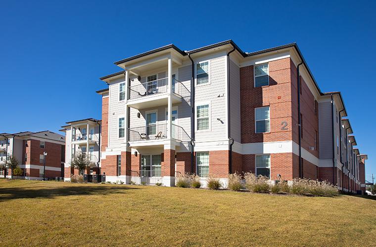 Heritage apartment outside building view