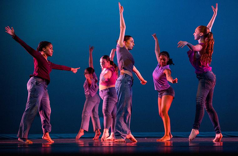 UL Lafayette dance students perform onstage