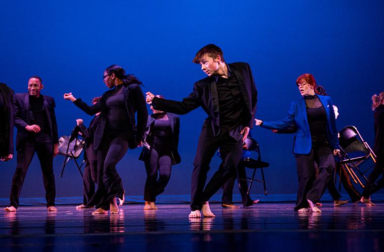 UL Lafayette dance students perform onstage