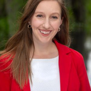 Portrait photograph of Madeleine Carrier