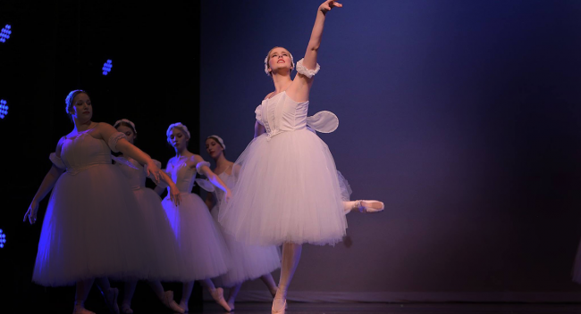 University of Louisiana at Lafayette dance program student Madison Graves in a ballet production