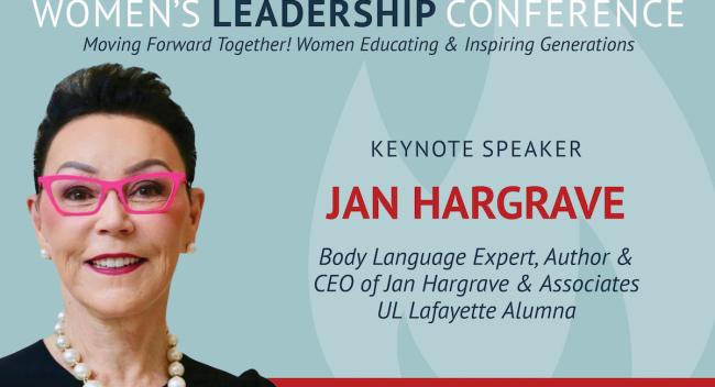Women's Leadership Conference Graphic featuring Jan Hargrave