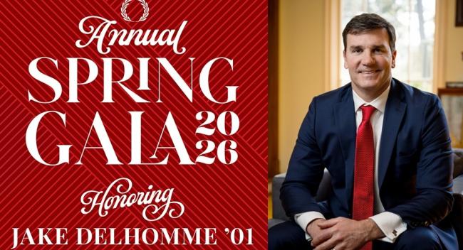 Spring Gala 2026 graphic featuring Jake Delhomme