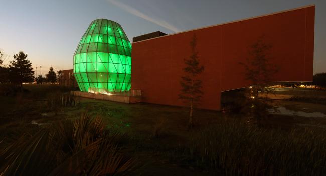 The LITE Center at night 