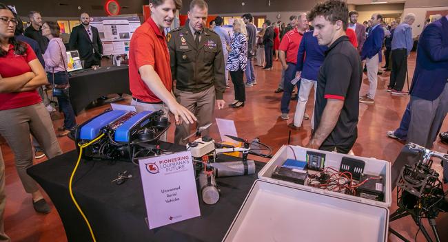 Students present research during the Pioneering Louisiana event