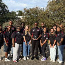 A group of UL students pose with the Program of the Year honors for Afro Fest 2025
