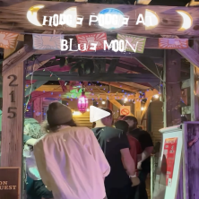 A group of UL students walk into the Blue Moon to participate in Hodge Podge