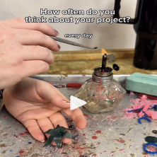 UL student works on their intense art project