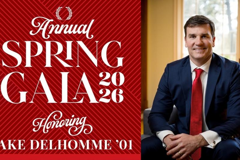 Spring Gala 2026 graphic featuring Jake Delhomme