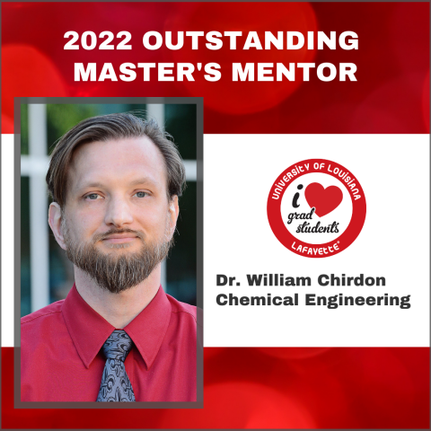 2022 Outstanding Master's Mentor William Chirdon