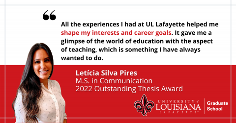 Leticia Silva Pires - Outstanding Thesis Award