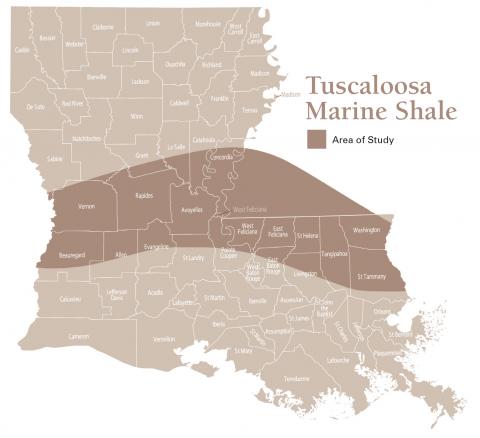 Tuscaloosa Marine Shale Map