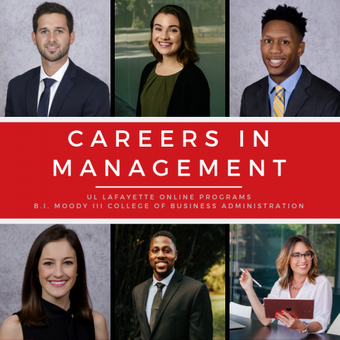 UL Lafayette offers its bachelor's in business management online, leading to a number of careers.