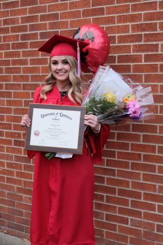 Bridgette Savoie holds her degree from UL Lafayette