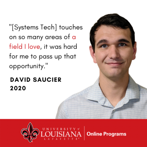 David Saucier, online M.S. in Systems Technology graduate, says the degree opens doors across the engineering field.